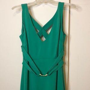 Emerald Fancy Maxi Dress Leg-Slit